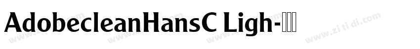 AdobecleanHansC Ligh字体转换